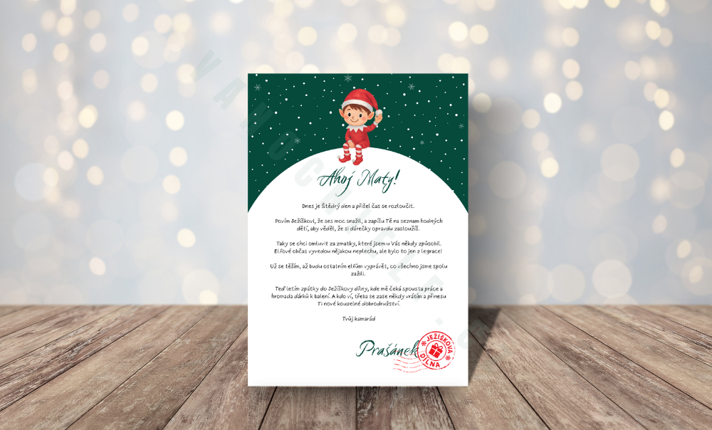 Balíček elfích tiskovin  - zelená & akvarel