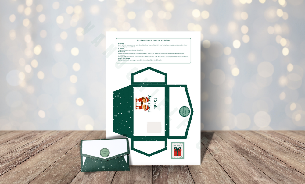 Balíček elfích tiskovin  - zelená & akvarel