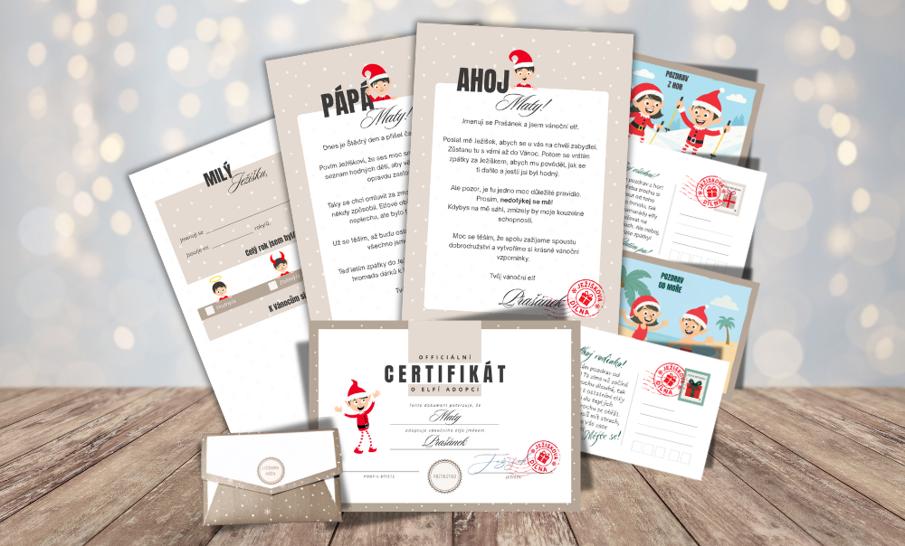 Balíček elfích tiskovin - minimalistická edice